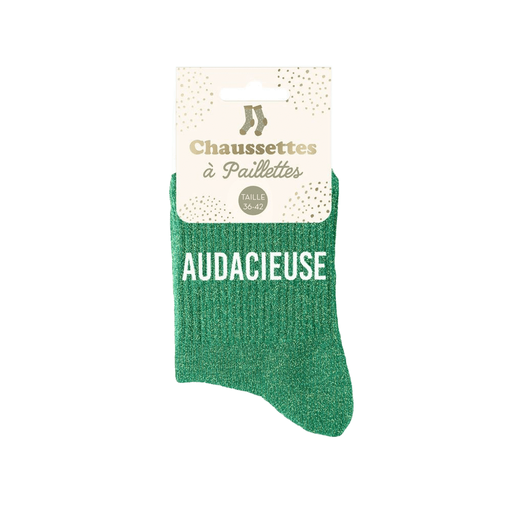 chaussettes à paillettes audacieuse