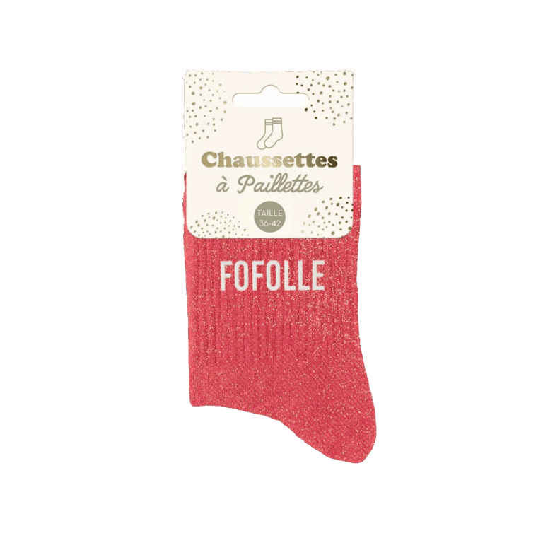 chaussettes à paillettes fofolle
