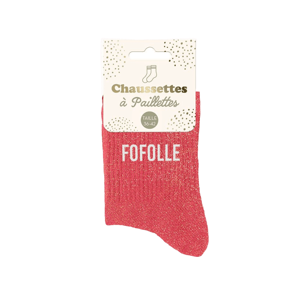 chaussettes à paillettes fofolle