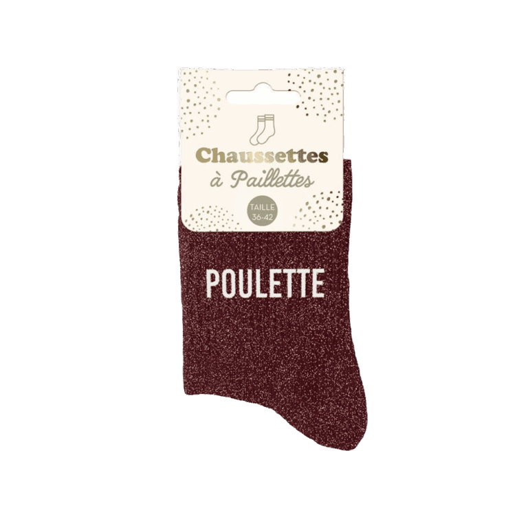 chaussette a paillettes poulette