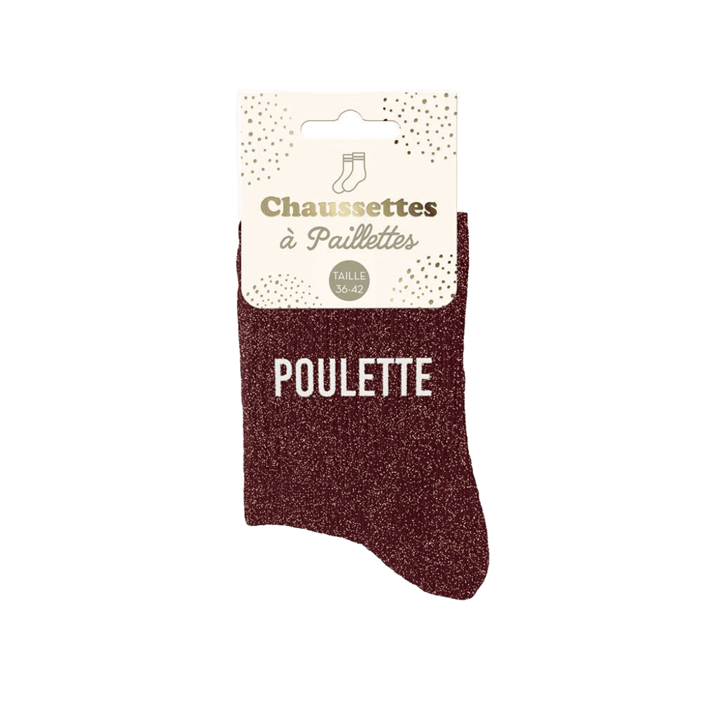 chaussette a paillettes poulette
