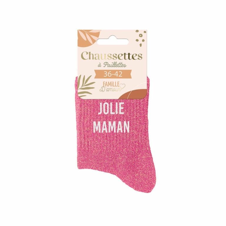 chaussettes a paillettes jolie maman