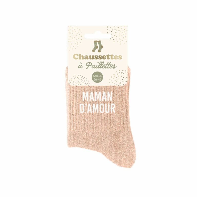 chaussettes a paillettes maman damour